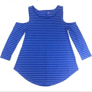 Arizona “AmAZing Tee” Cold Shoulder Cobalt  XS